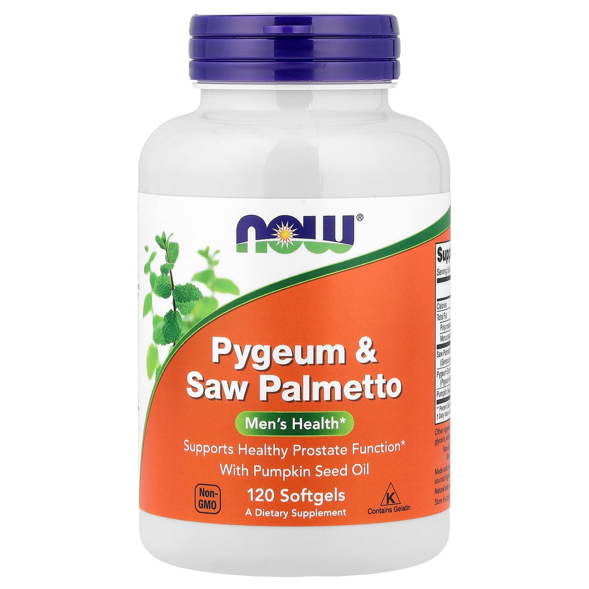 NOW Pygeum & Saw Palmetto With Pumpkin Seed Oil 120 Softgels