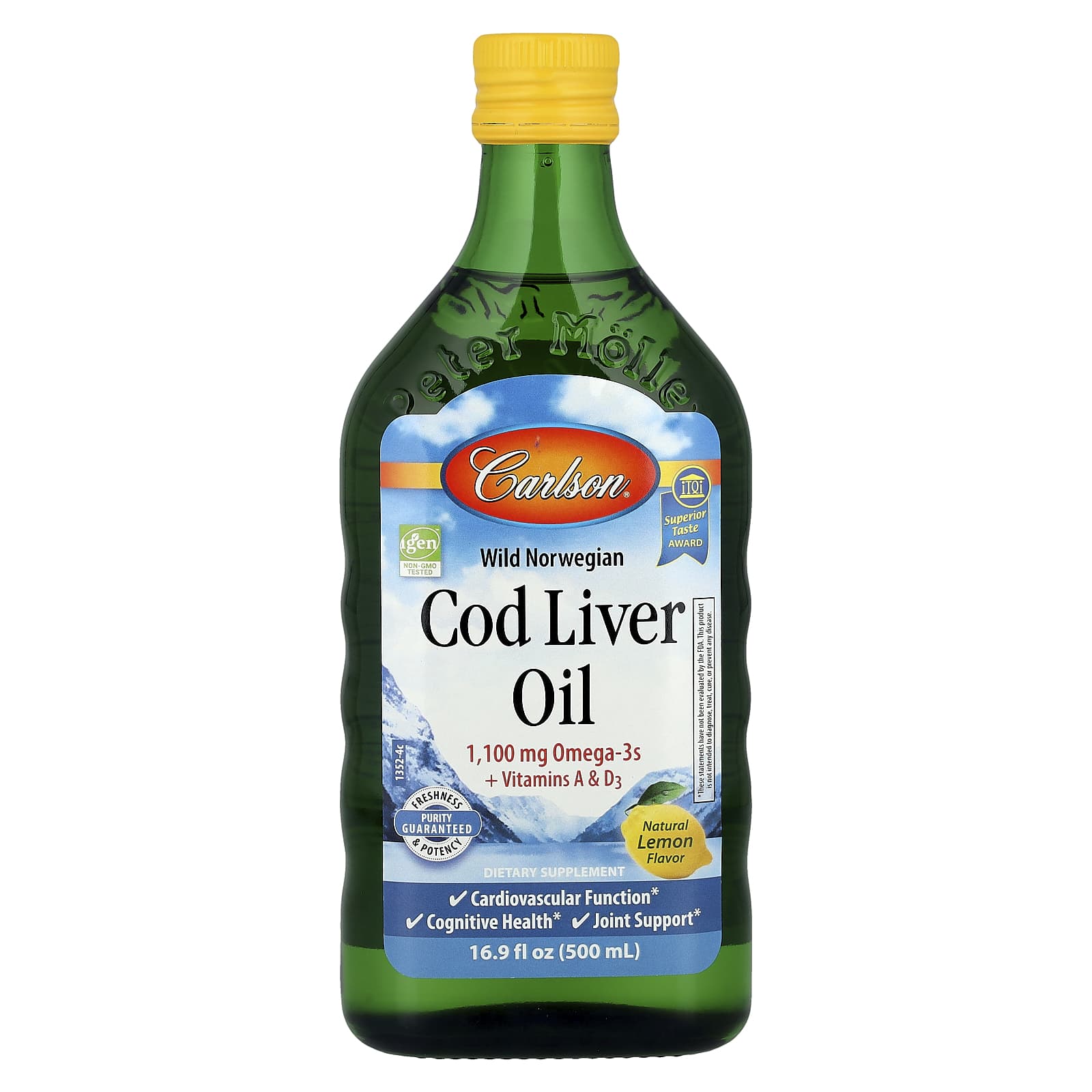 Carlson Cod Liver Oil Natural Lemon 500 ml