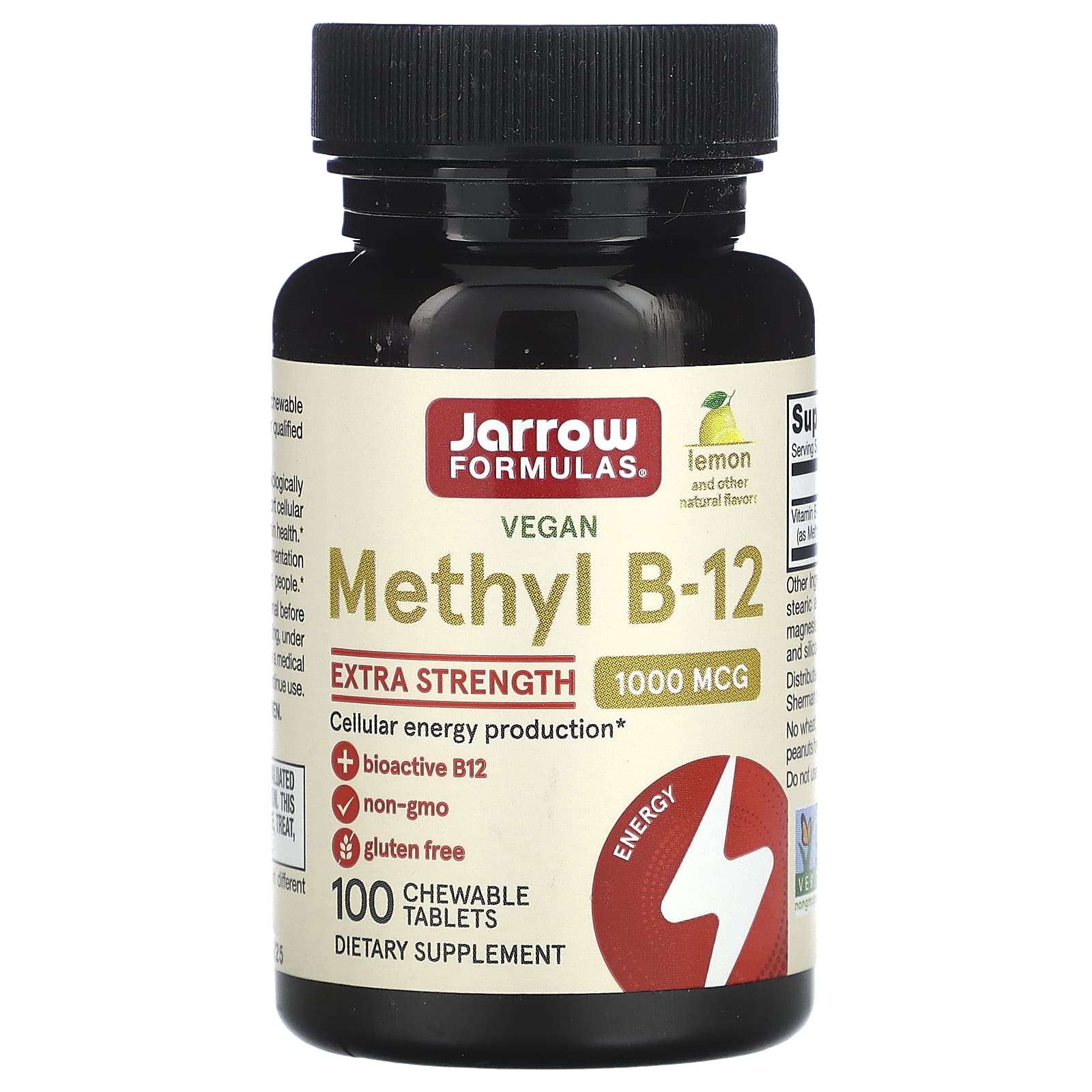 Jarrow Formulas Methyl B-12 1000 mcg 100 Chewable Tablets