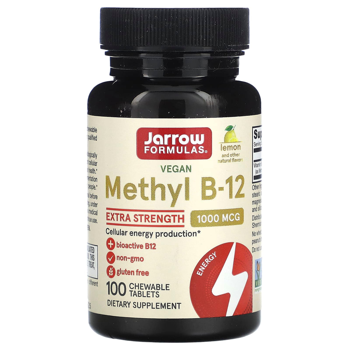 Jarrow Formulas Methyl B-12 1000 mcg 100 Chewable Tablets