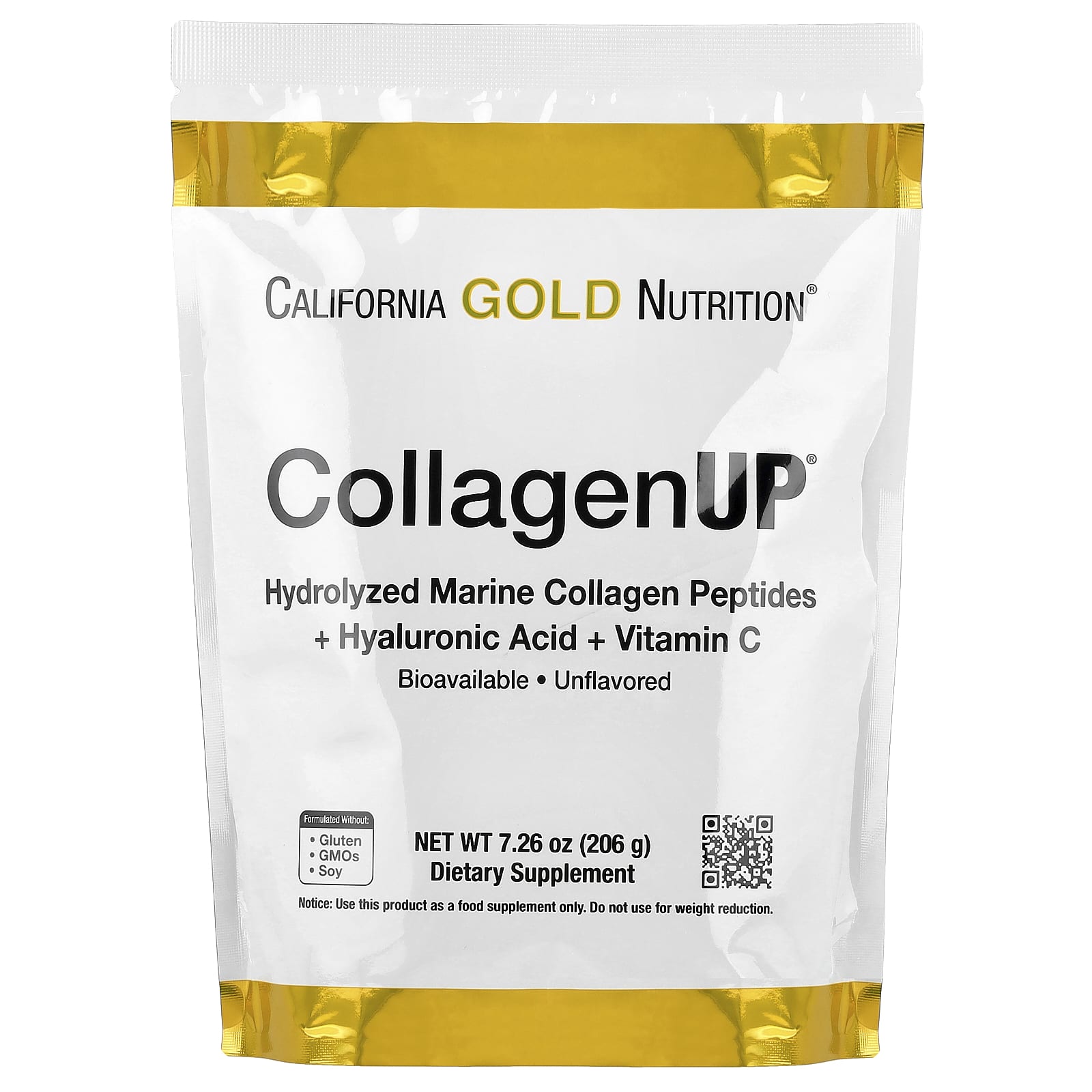California Gold CollagenUP Hydrolyzed Marine Collagen 206 g