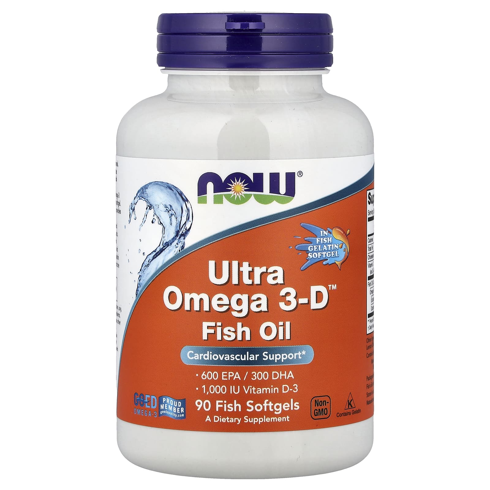 NOW Ultra Omega 3-D Fish Oil 90 Fish Softgels