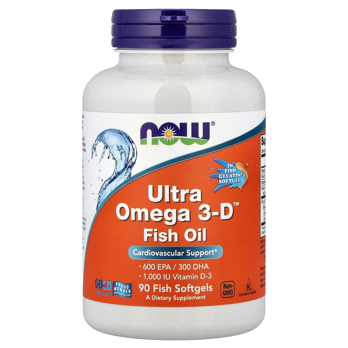 NOW Ultra Omega 3-D Fish Oil 90 Fish Softgels