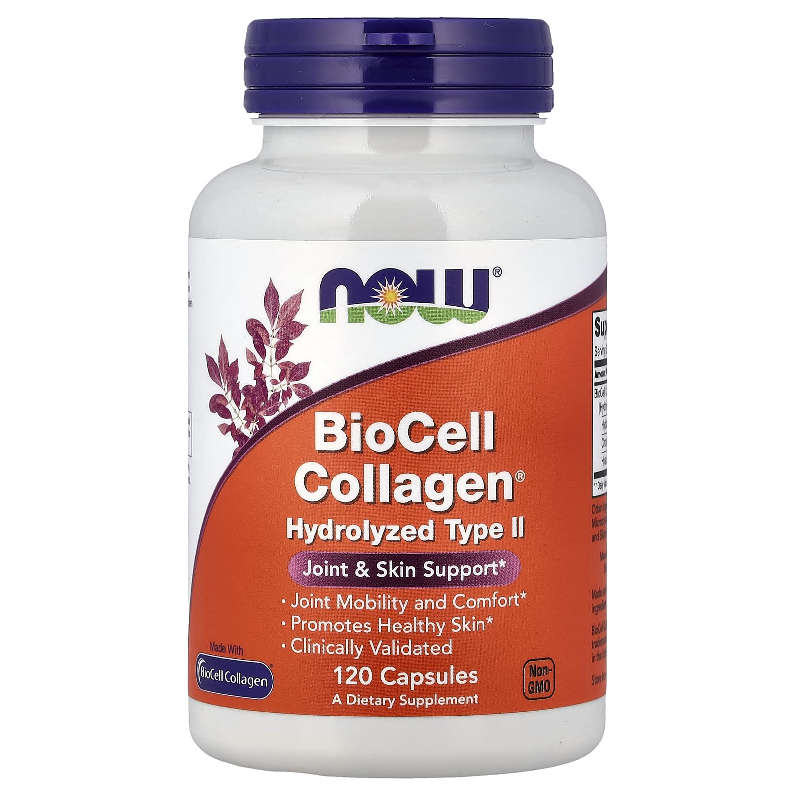 NOW BioCell Collagen Hydrolyzed Type II 120 Capsules
