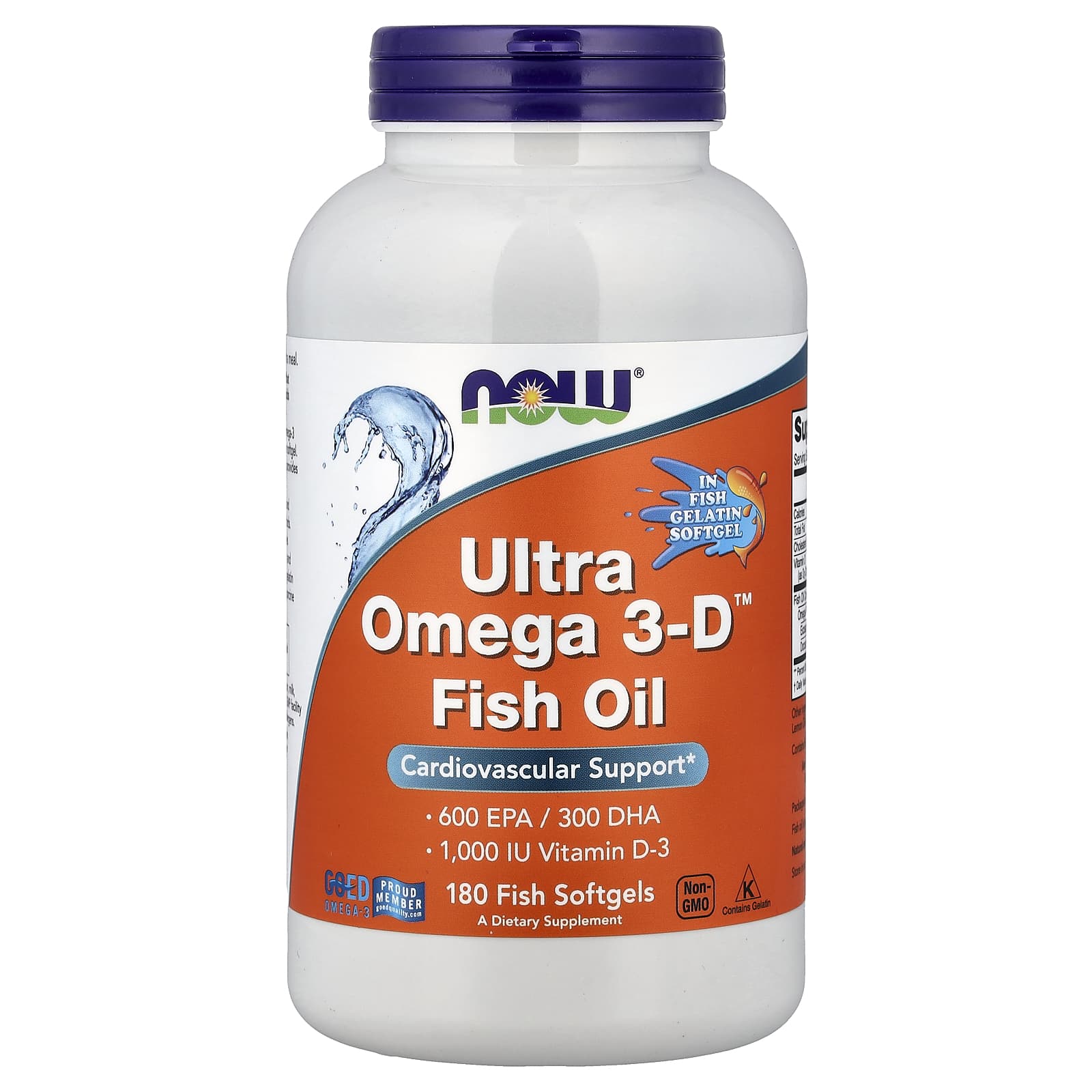 NOW Ultra Omega 3-D Fish Oil 180 Softgels