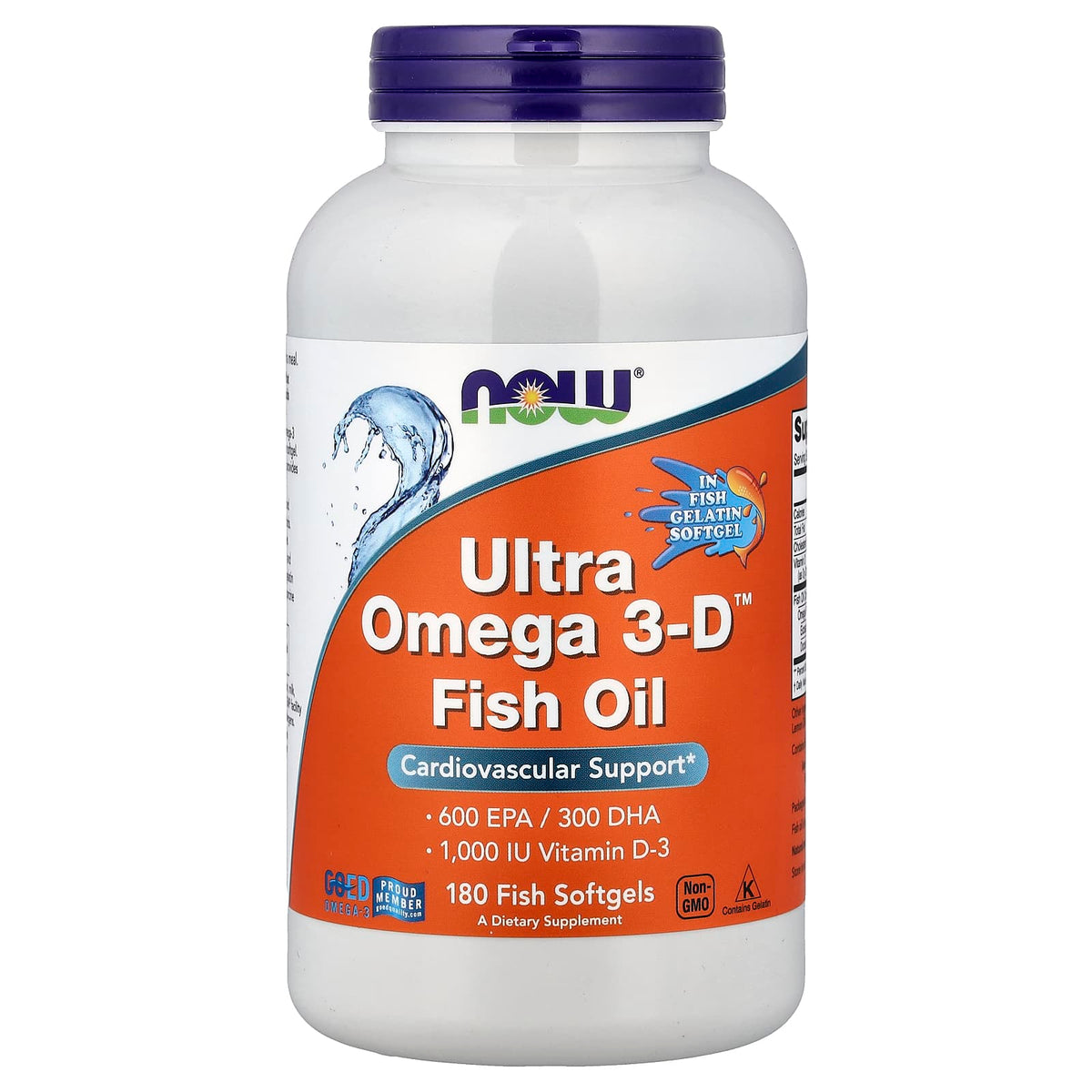 NOW Ultra Omega 3-D Fish Oil 180 Softgels
