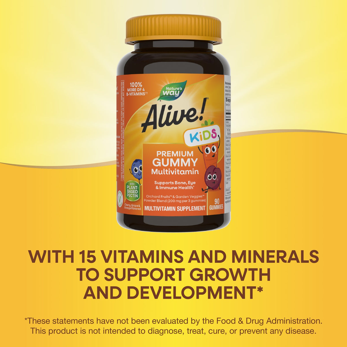 Natures Way Alive Kids Premium Gummy Multivitamin 90 Gummies