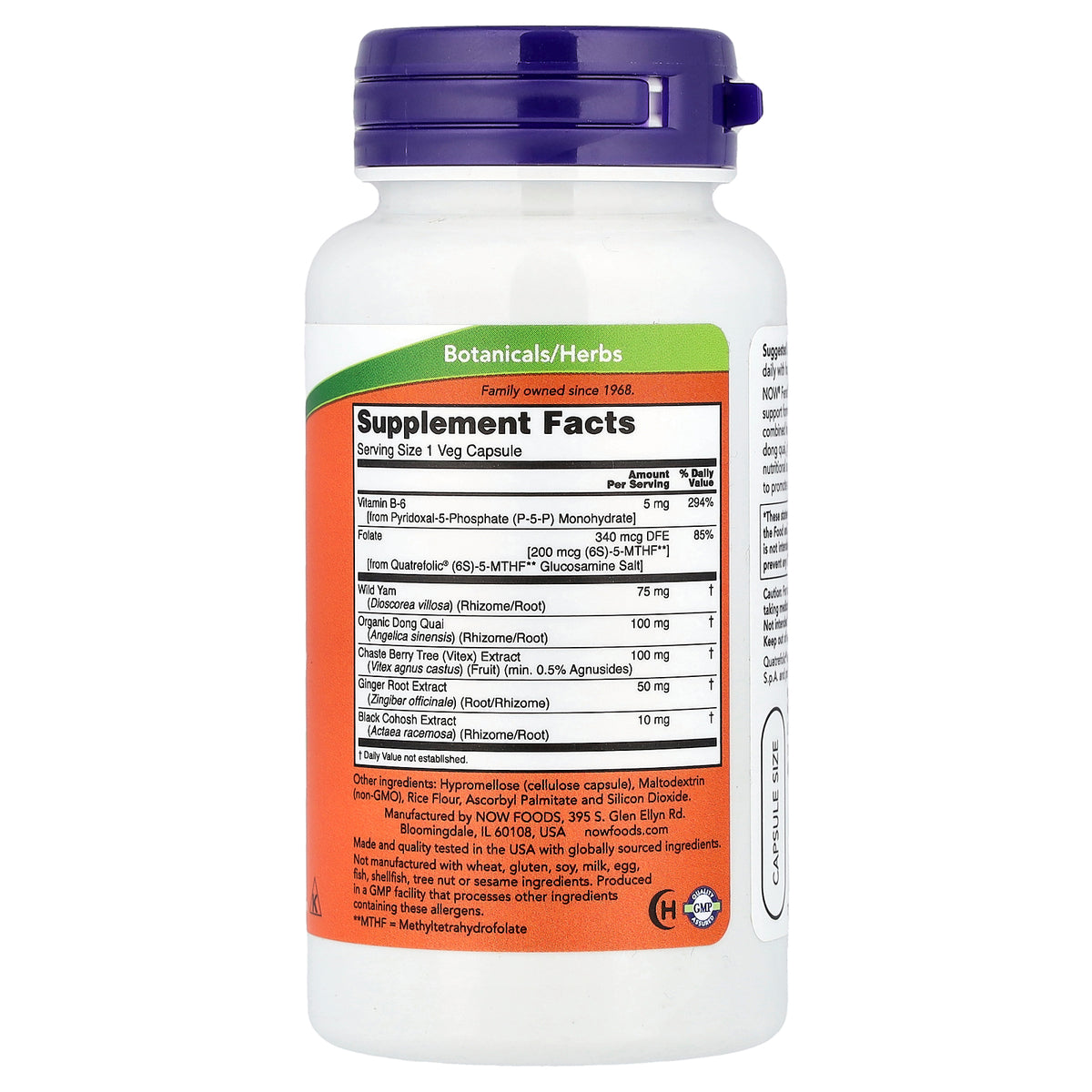 NOW Foods Female Balance، 90 كبسولة نباتية — صورة 2