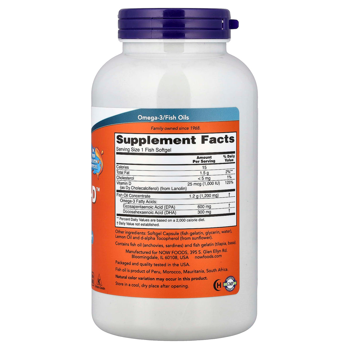 NOW Ultra Omega 3-D Fish Oil 180 Softgels