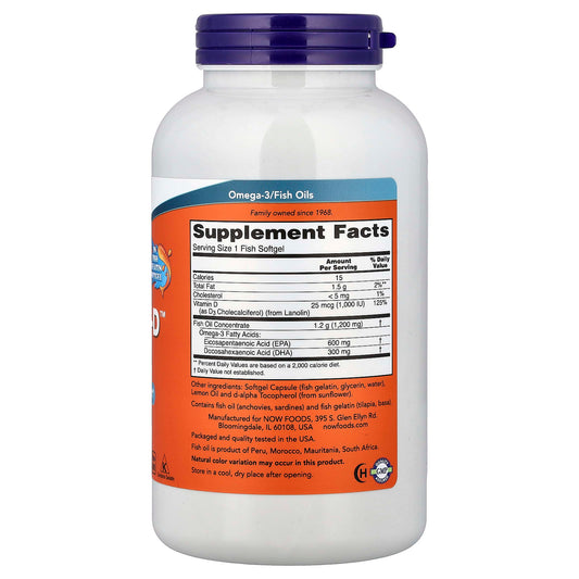 NOW Ultra Omega 3-D Fish Oil 180 Softgels
