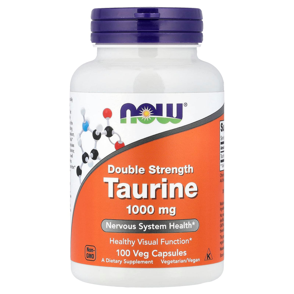 NOW Taurine 1000 mg 100 Capsules