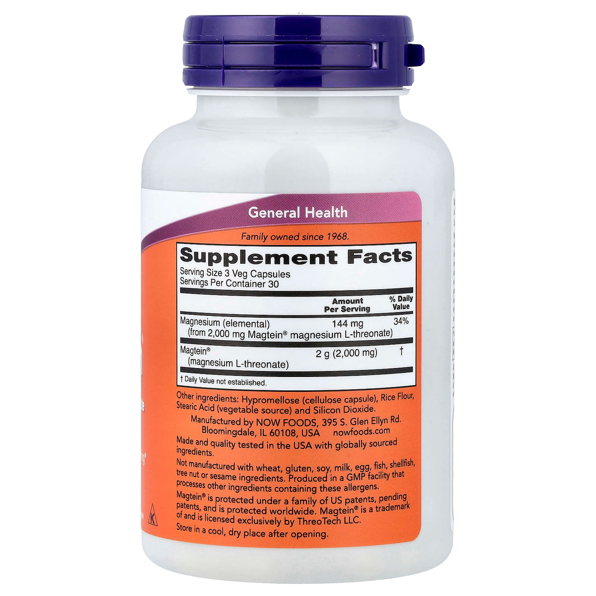 NOW Magtein 90 Capsules