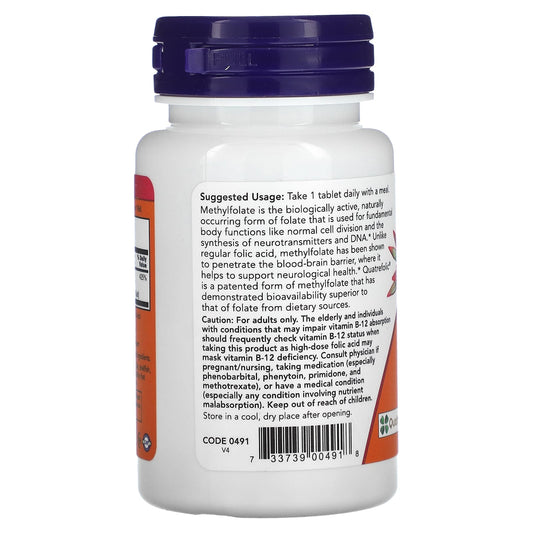 NOW Methyl Folate 1000 mcg 90 Tablets