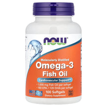 NOW Omega-3 Fish Oil 180 EPA - 120 DHA 1000 mg 100 Softgels