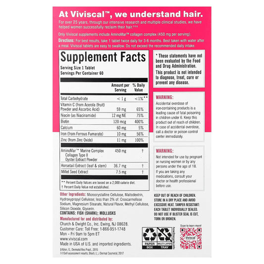 Viviscal Hair Growth Supplement 60 Tablets