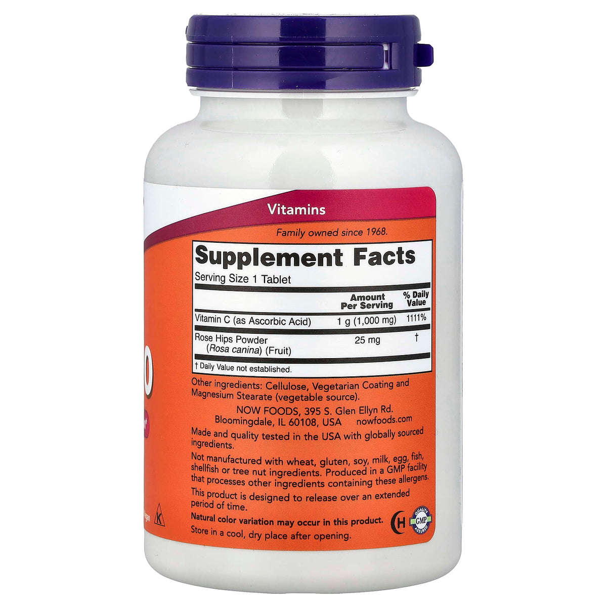 NOW C-1000 With Rose Hips 100 Tablets