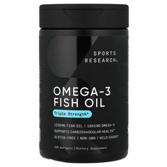 Sports Research Omega-3 Fish Oil Triple Strength 120 Softgels