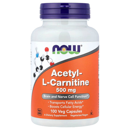 NOW Acetyl-L-Carnitine 500 mg 100 Capsules