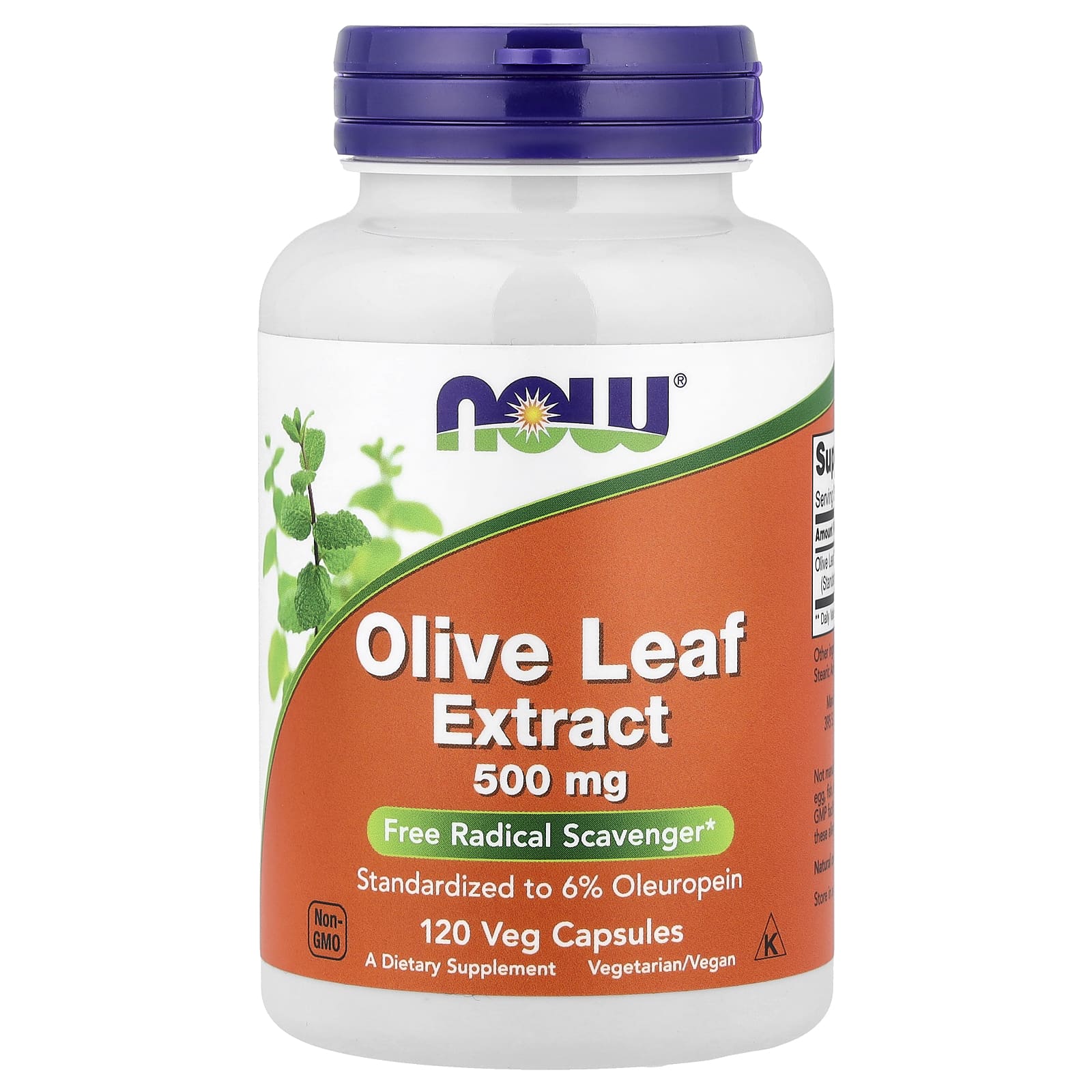 NOW Olive Leaf Extract 500 mg 120 Capsules