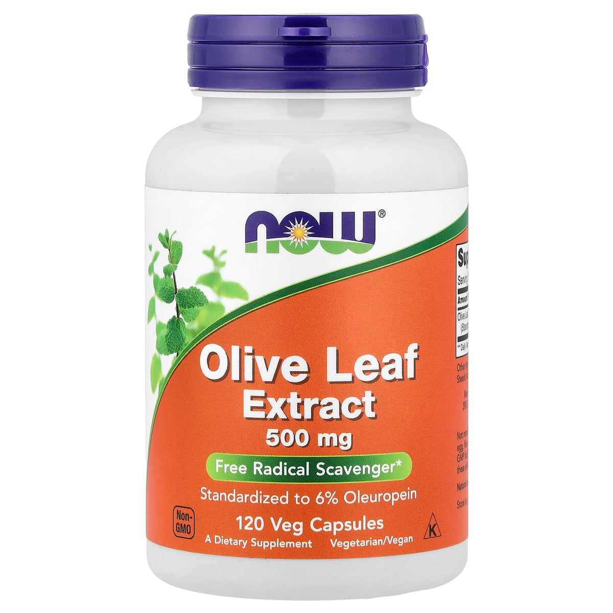 NOW Olive Leaf Extract 500 mg 120 Capsules