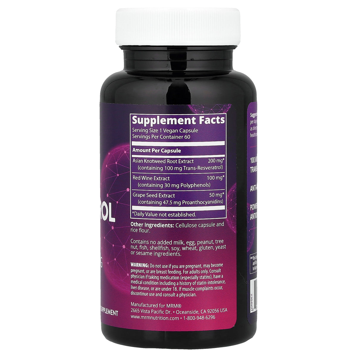 MRM Nutrition Resveratrol 60 Capsules