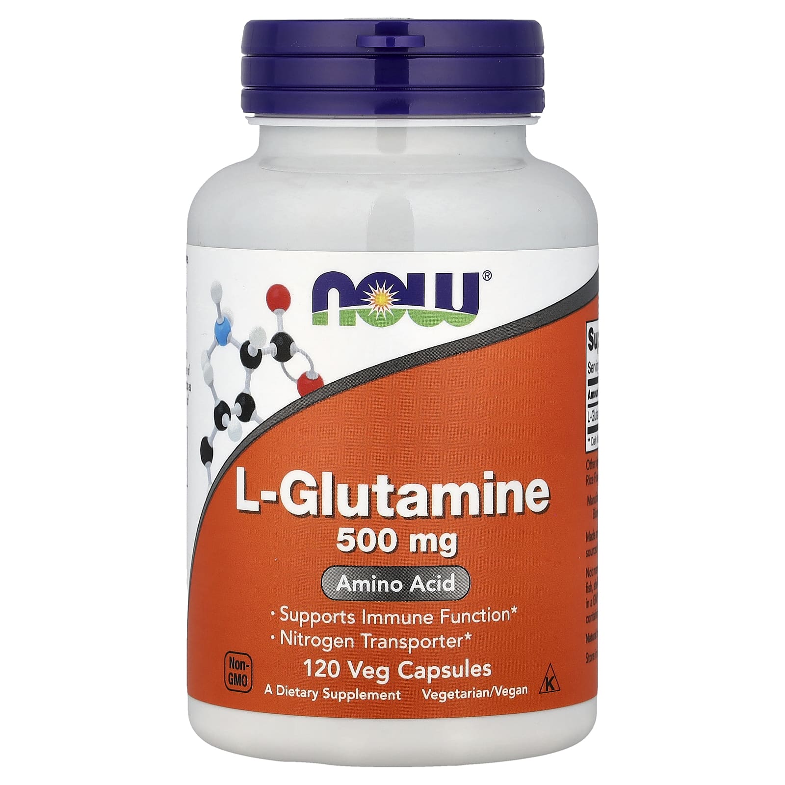NOW L-Glutamine 500 mg 120 Capsules