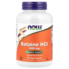 NOW Betaine HCl 120 Capsules