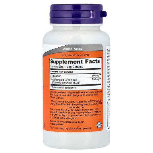 NOW L-Theanine 100 mg 90 Capsules