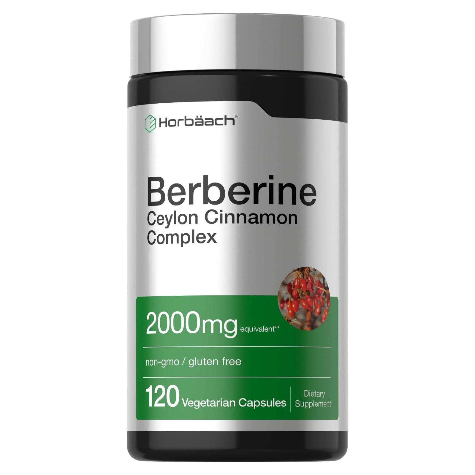 Horbaach Berberine with Ceylon Cinnamon 120 Capsules