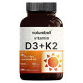 NatureBell Vitamin D3 5000 IU + K2 100 mcg 240 Softgels