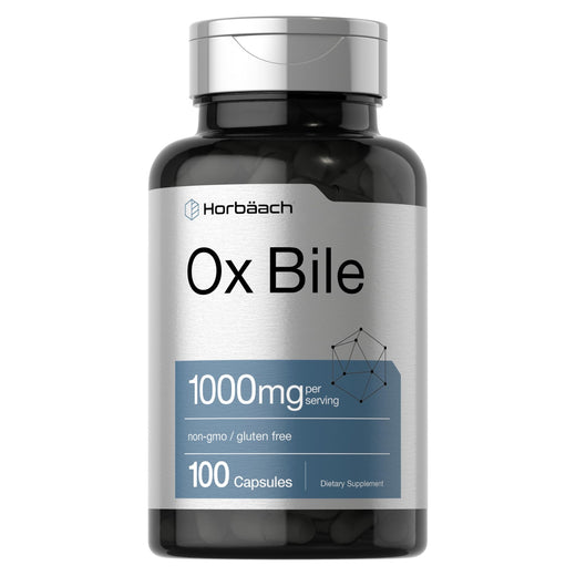 Horbaach Ox Bile Supplement 1000mg 100 Capsules