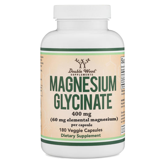 Double Wood Supplements Magnesium Glycinate 400mg 180 Capsules