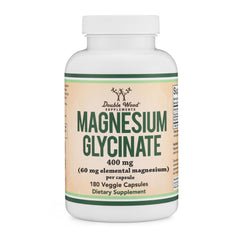 Double Wood Supplements Magnesium Glycinate 400mg 180 Capsules