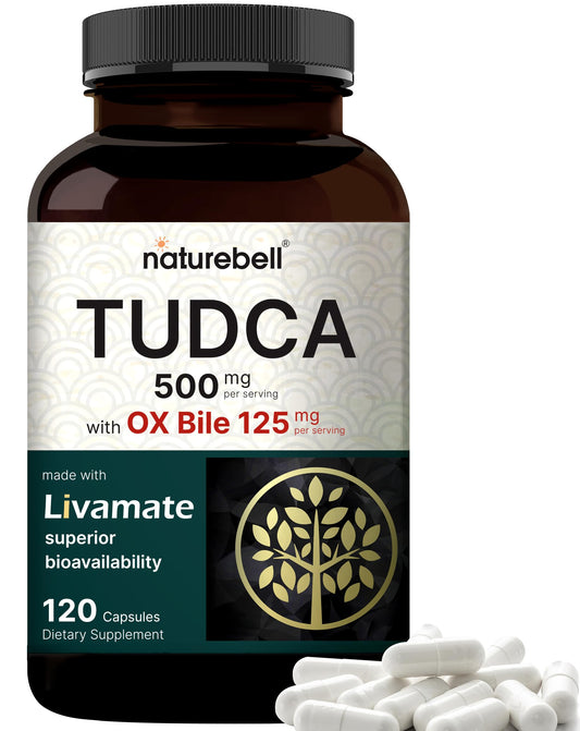 NatureBell TUDCA 500 mg with Ox Bile 125 mg 120 Capsules