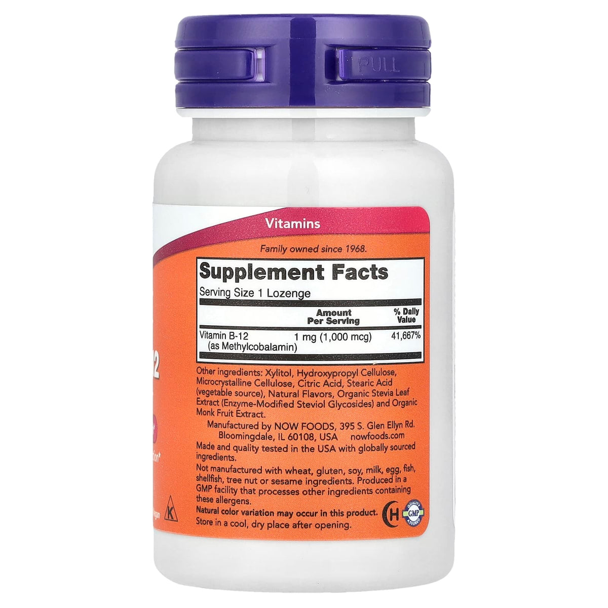 NOW Methyl B12 1000 mcg 100 Lozenges
