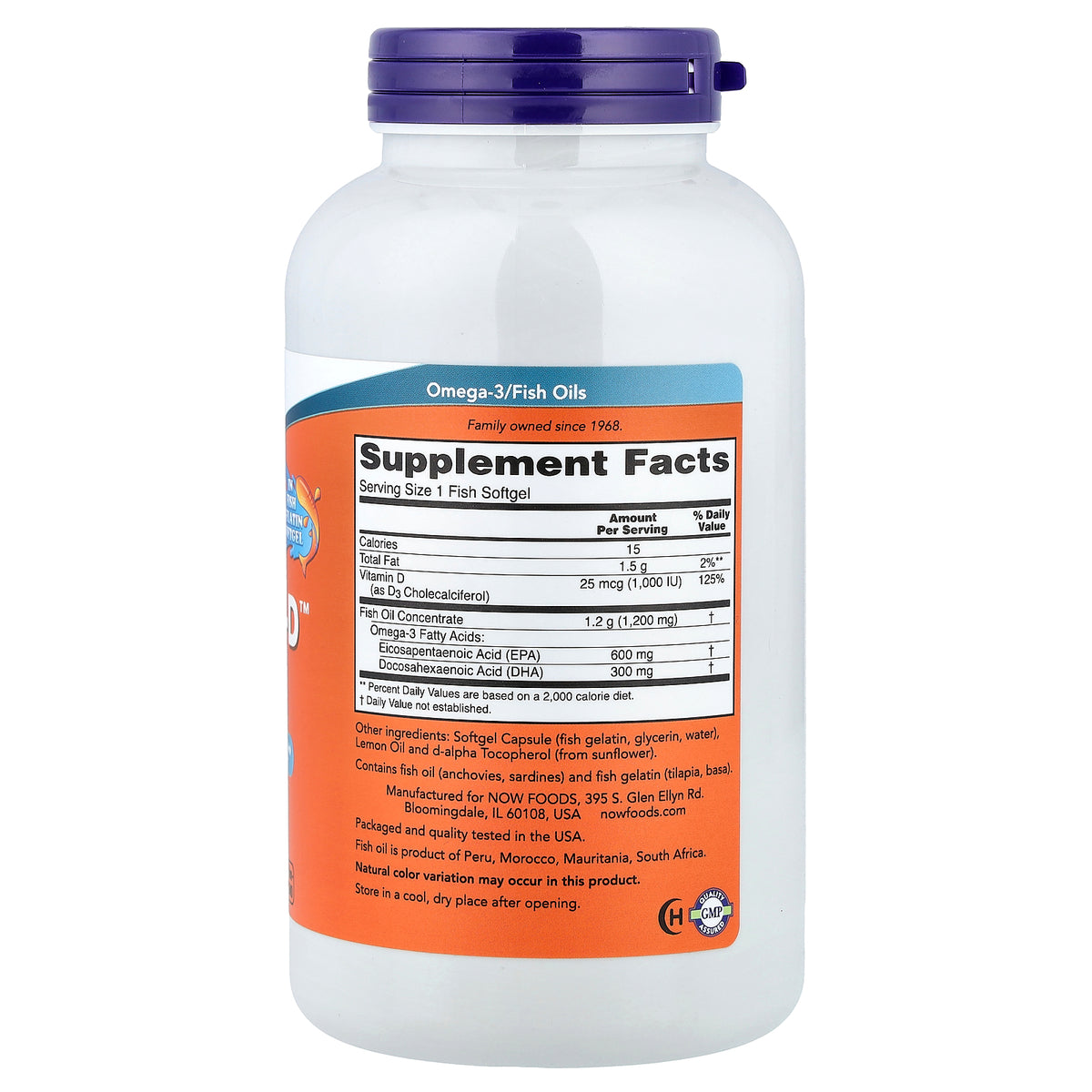 NOW Ultra Omega 3-D Fish Oil 180 Softgels