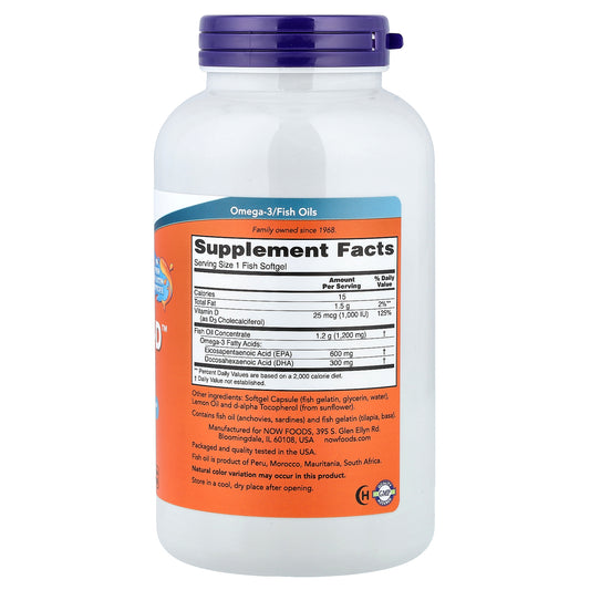 NOW Ultra Omega 3-D Fish Oil 180 Softgels