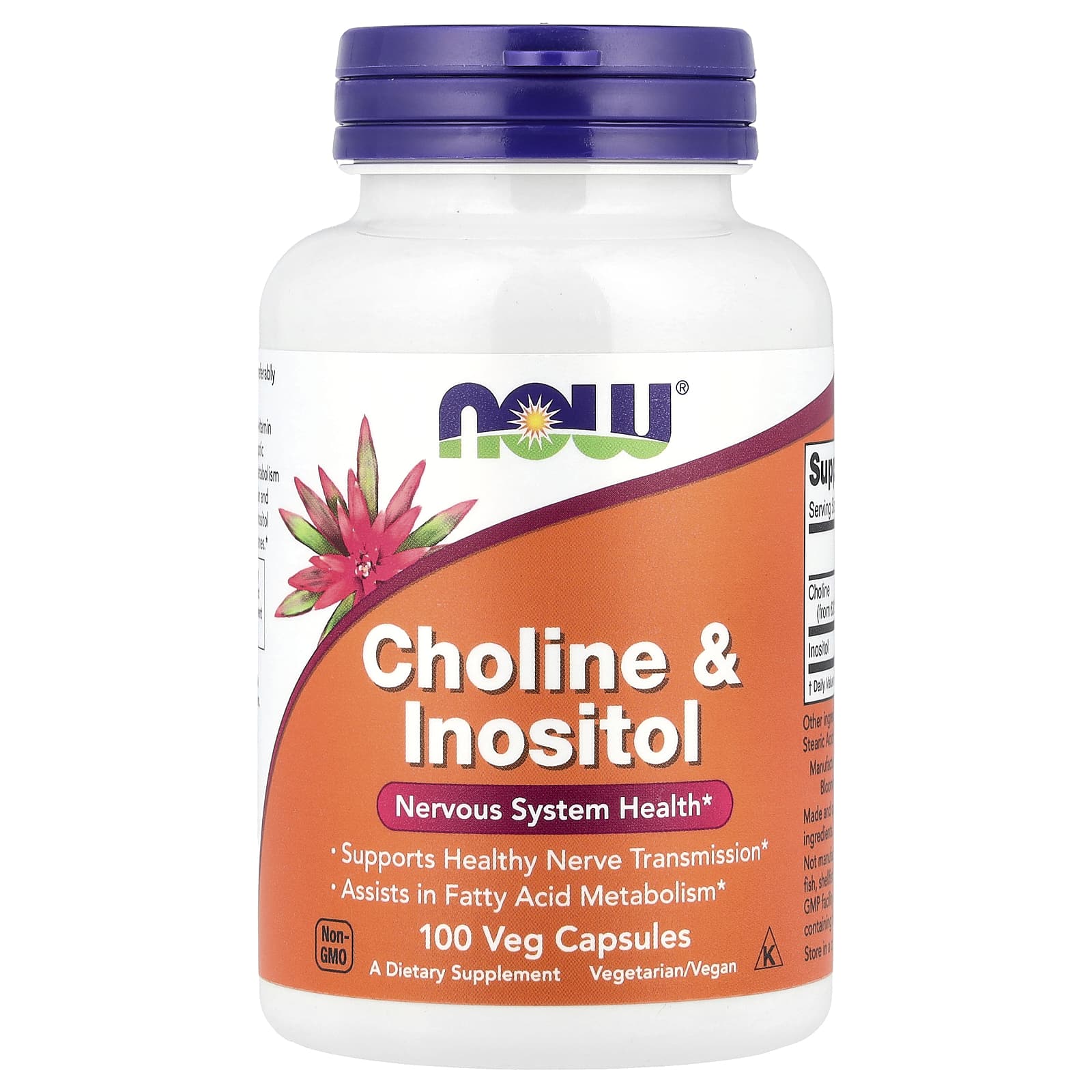 NOW Choline & Inositol 100 Capsules