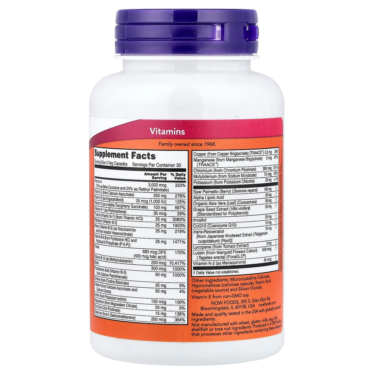 NOW ADAM Superior Mens Multi 90 Capsules