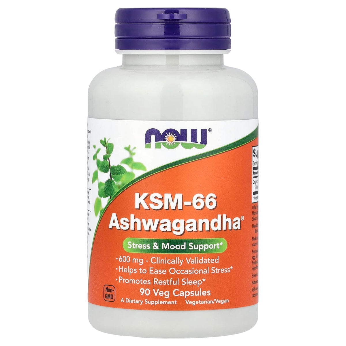 NOW KSM-66 Ashwagandha 600 mg 90 Capsules
