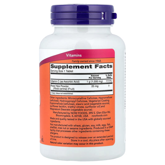 NOW C-1000 With Rose Hips 100 Tablets