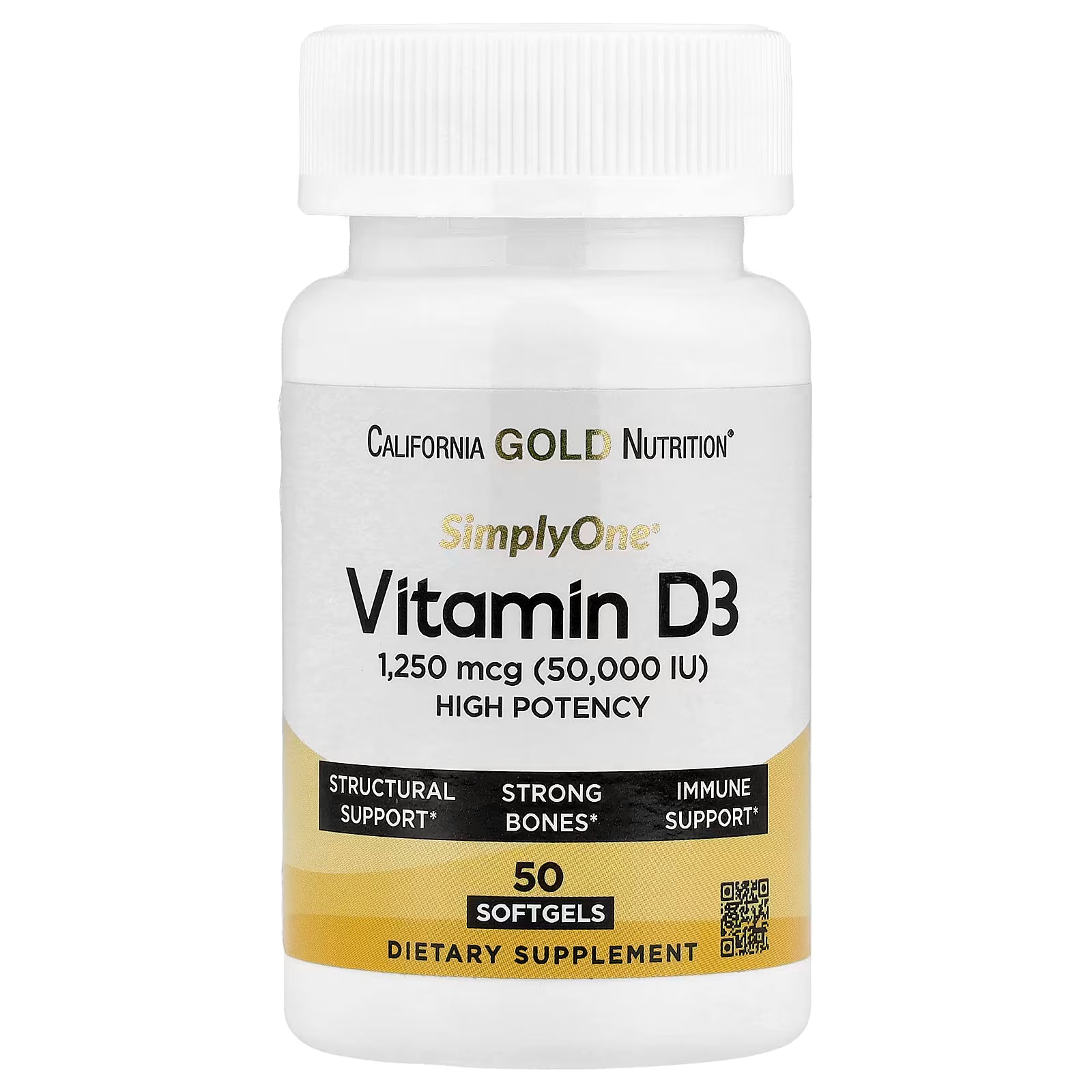 California Gold Nutrition, Vitamin D3 (50,000 IU), 50 Softgels – كاليفورنيا جولد نيوترشن، فيتامين د3 (50,000 وحدة)، 50 كبسولة