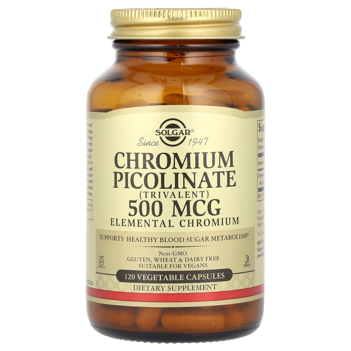 Solgar Chromium Picolinate 500 mcg 120 Capsules