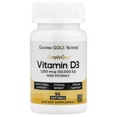 California Gold Vitamin D3 50000 IU 50 Softgels