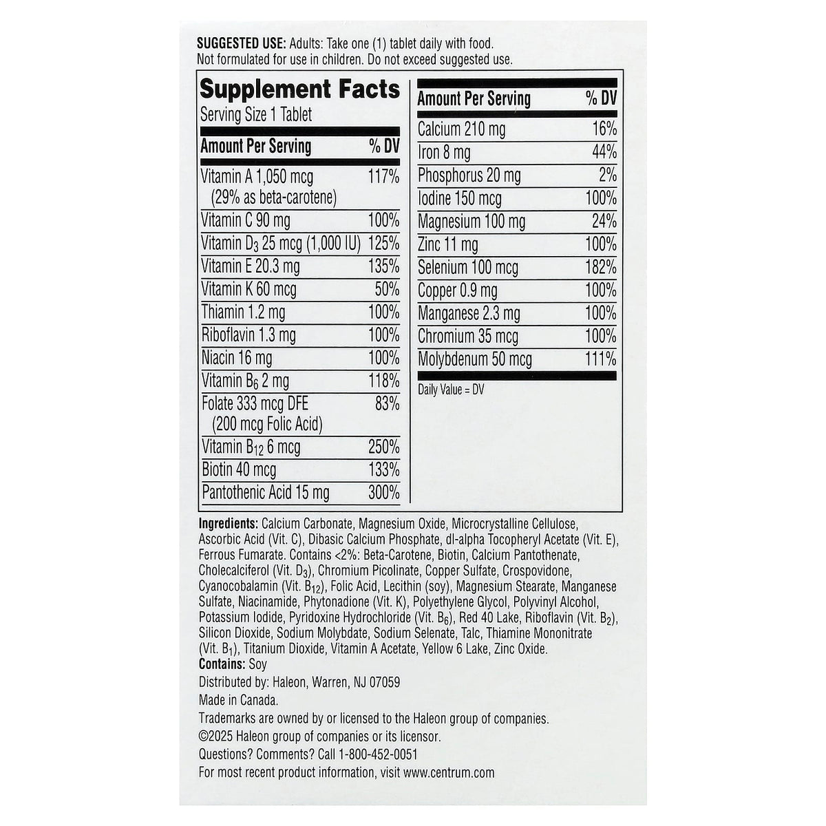 Centrum Men Multivitamin 120 Tablets