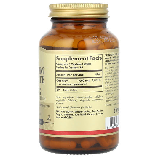 Solgar Chromium Picolinate 500 mcg 120 Capsules