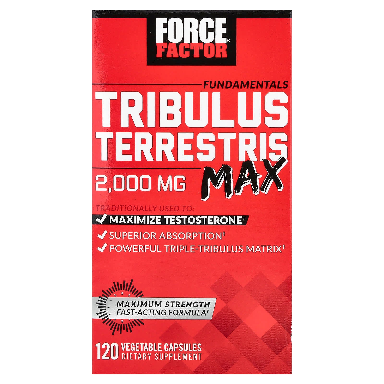 Force Factor Tribulus Terrestris Max 120 Capsules