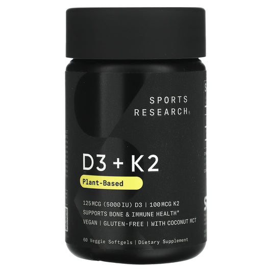 Sports Research D3 5000 + K2 100 mcg 60 Softgels