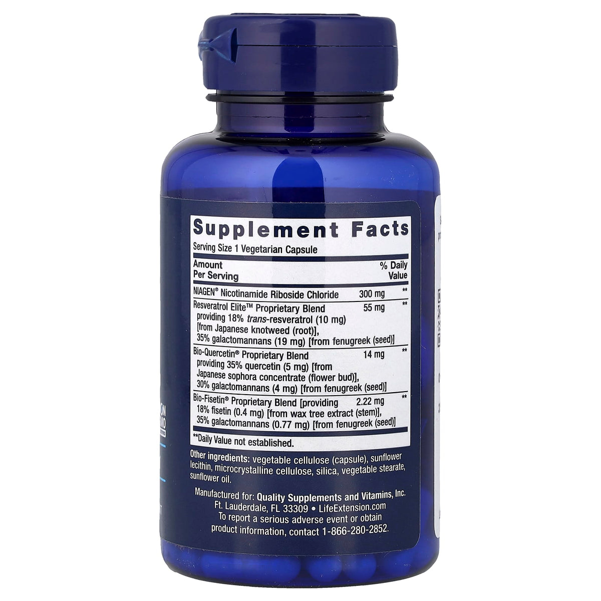 Life Extension NAD+ Cell Regenerator and Resveratrol Elite 30 Capsules