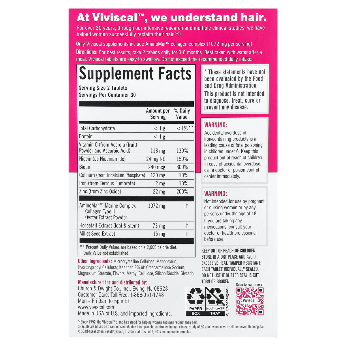 Viviscal Hair Growth Supplement 60 Tablets